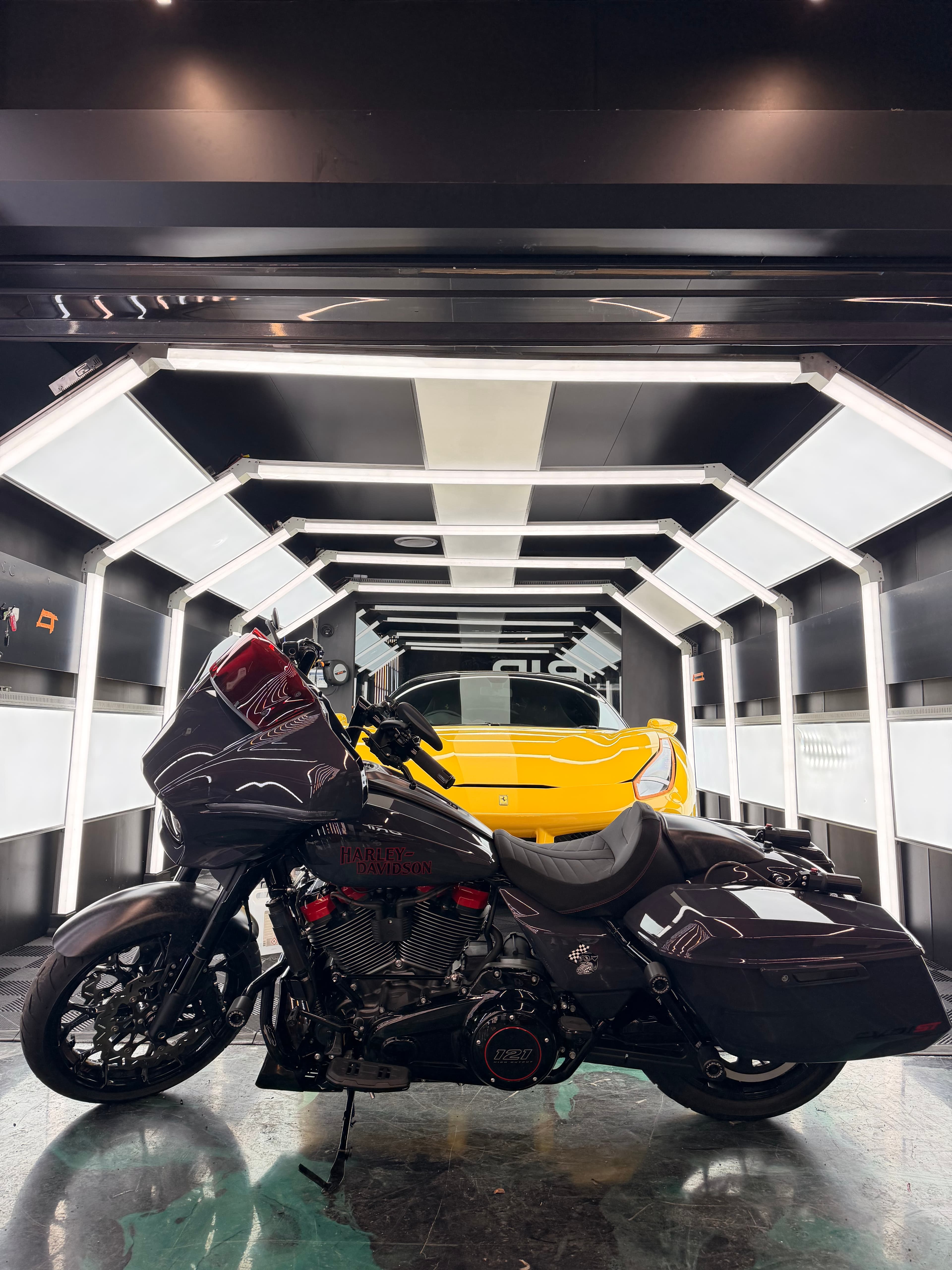 Ceramic coating from the DRIP portfolio — Harley Davidson custom motorcycle ceramic detail