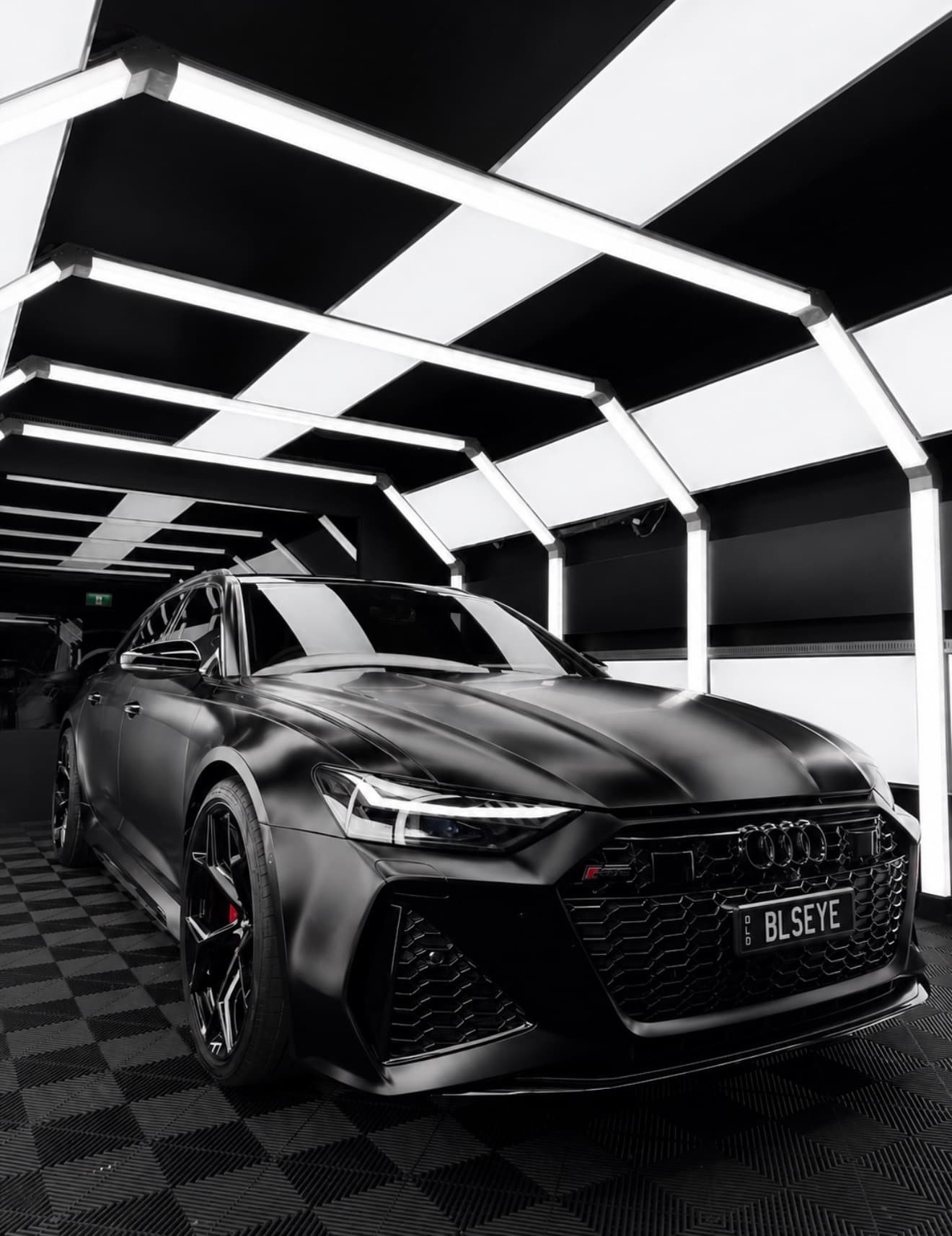 PPF from the DRIP portfolio — Audi RS6 matte black full-body paint protection film
