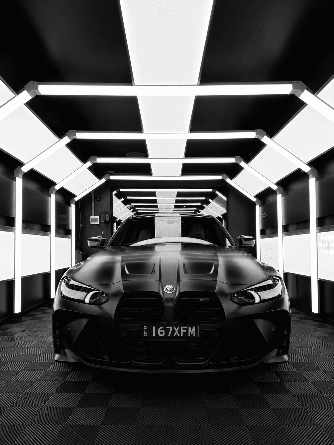 Paint protection film from the DRIP portfolio — BMW M3 matte black full-body PPF