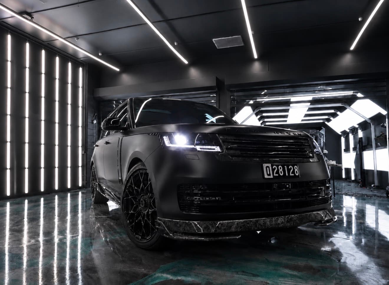 Range Rover finished in matte black PPF at the Southport studio