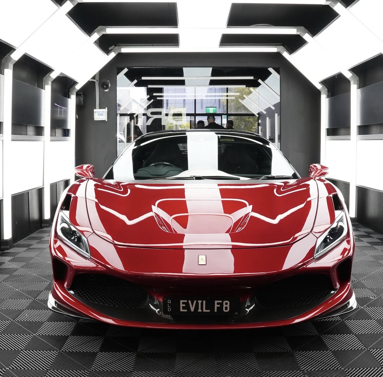 PPF Townsville — Ferrari F8 Tributo gloss red full-body paint protection