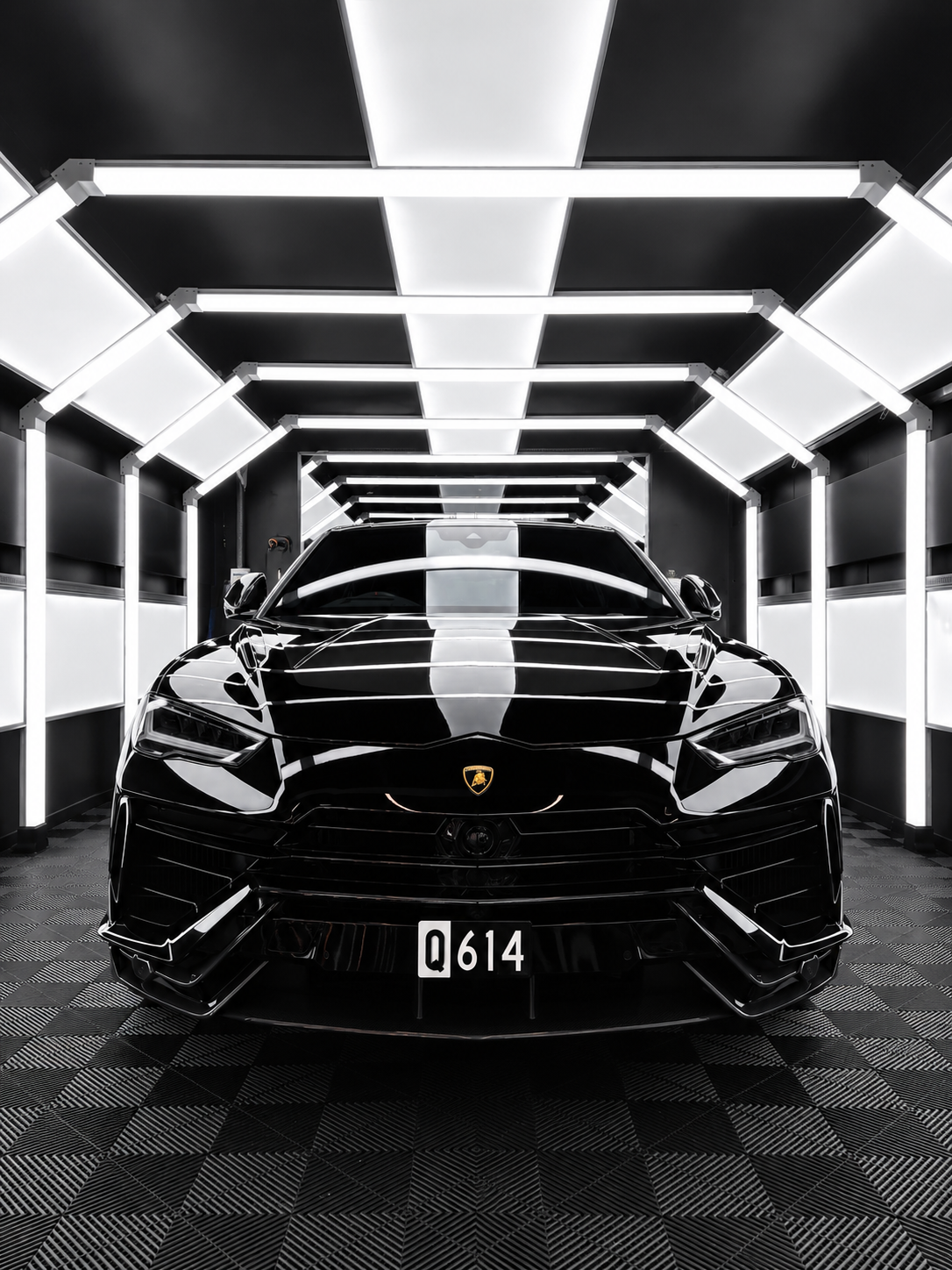 Paint protection film Townsville — Lamborghini Urus gloss black PPF