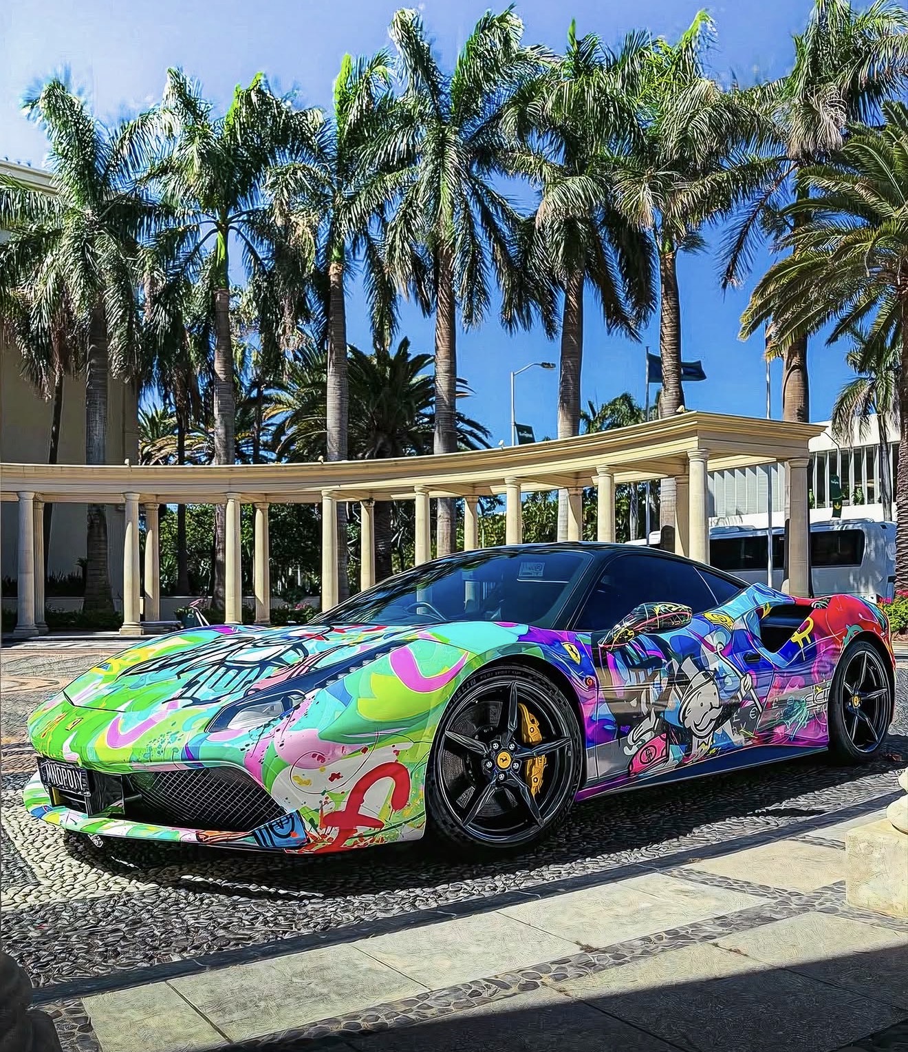 Vinyl wrap Townsville — Ferrari 488 full custom art graphic wrap
